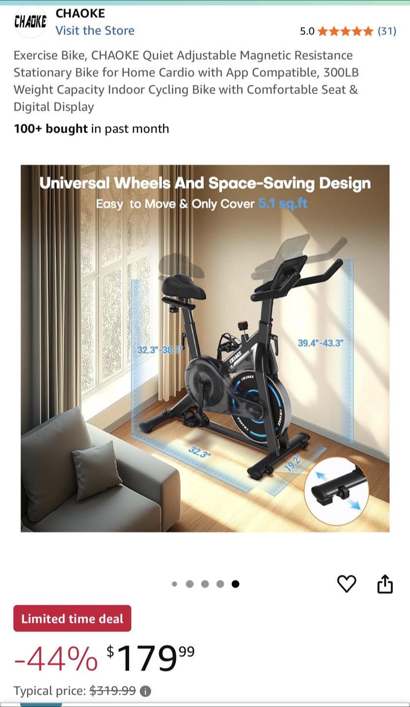 CHAOKE Indoor Exercise Bike