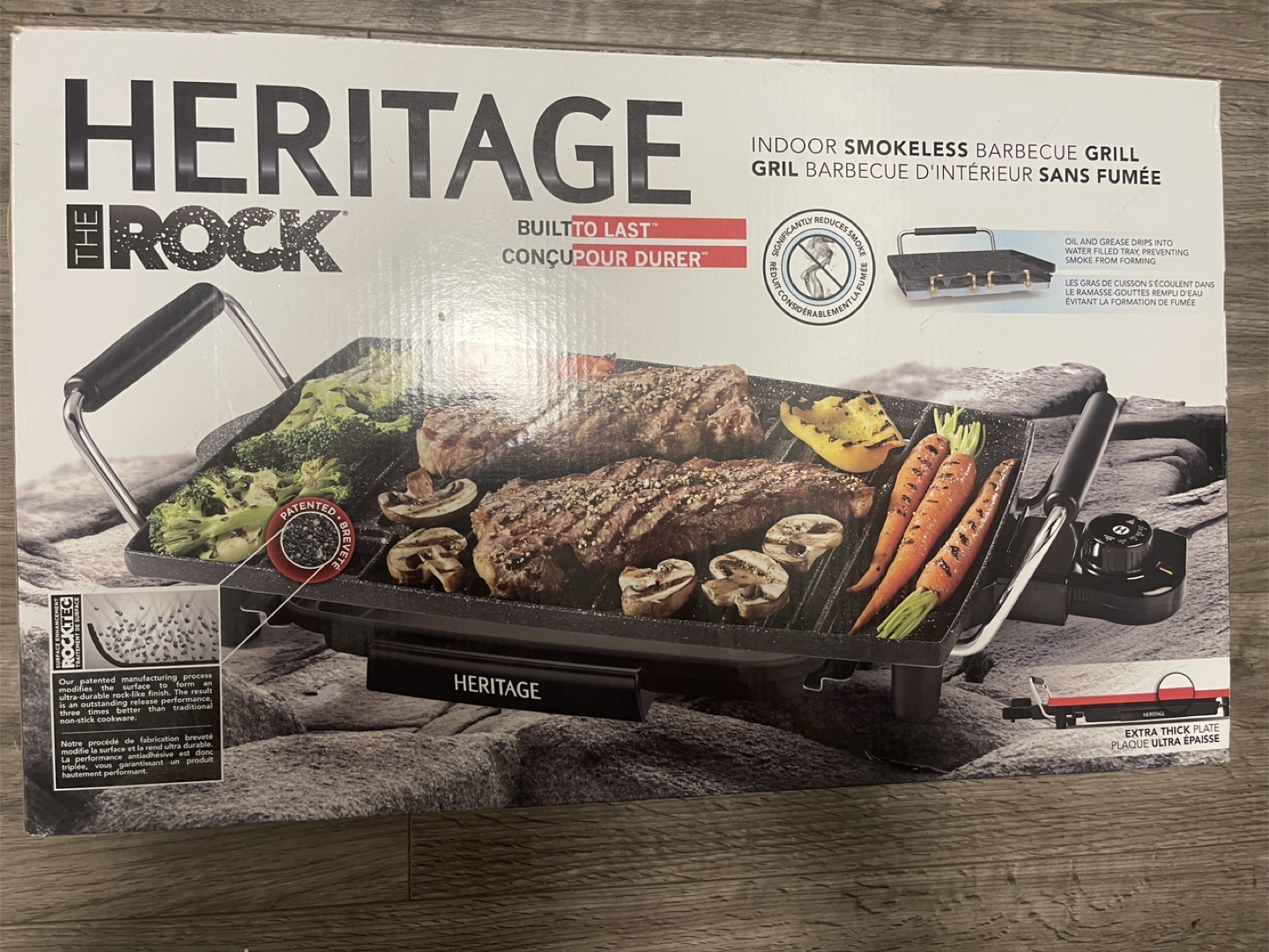 The Rock Heritage Indoor Smokeless BBQ Grill