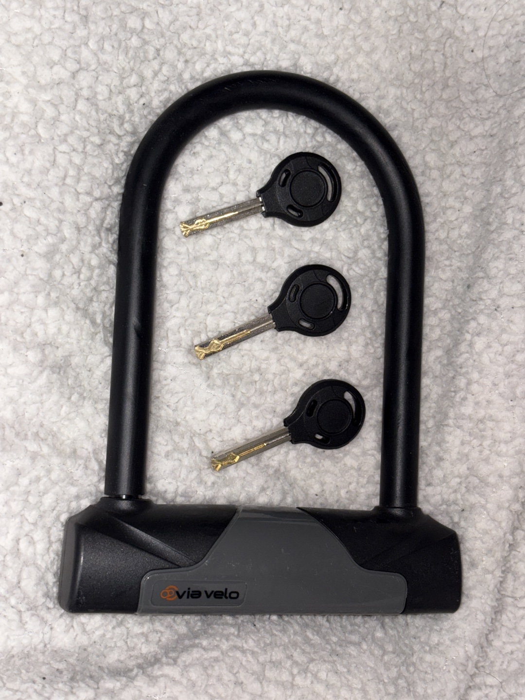 Via Velo Bike U-Lock with 3 Keys HARD METAL
