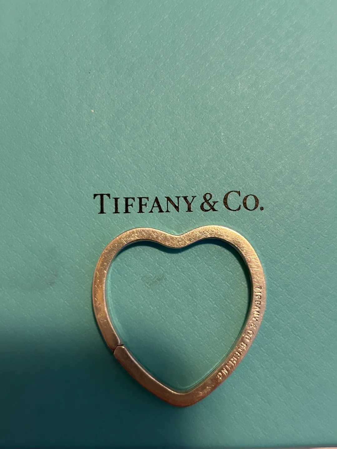 Tiffany & Co. Sterling Silver Heart Key Ring image indicator(9)