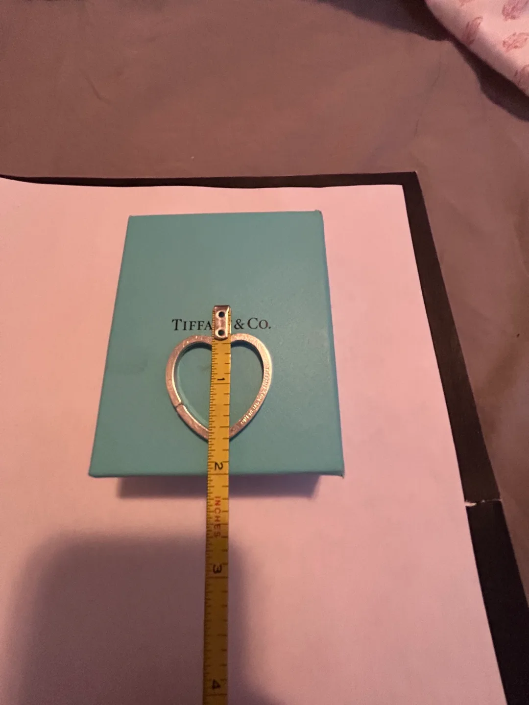 Tiffany & Co. Sterling Silver Heart Key Ring image indicator(3)