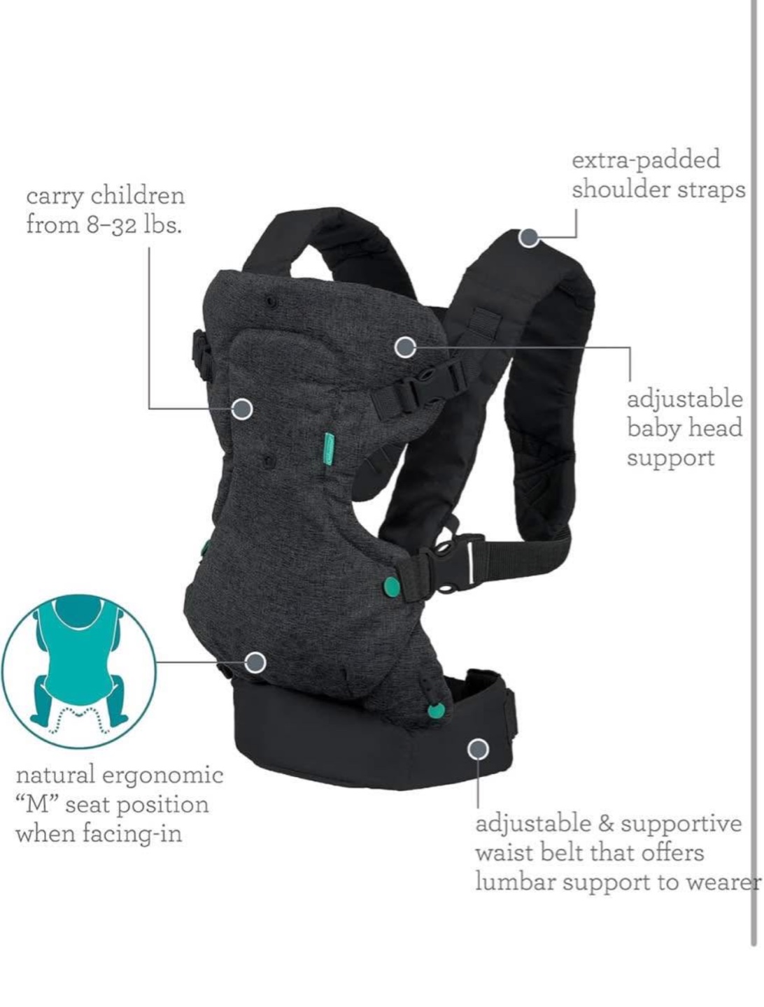 Infantino Flip 4-in-1 Convertible Carrier -  New! - photo 2