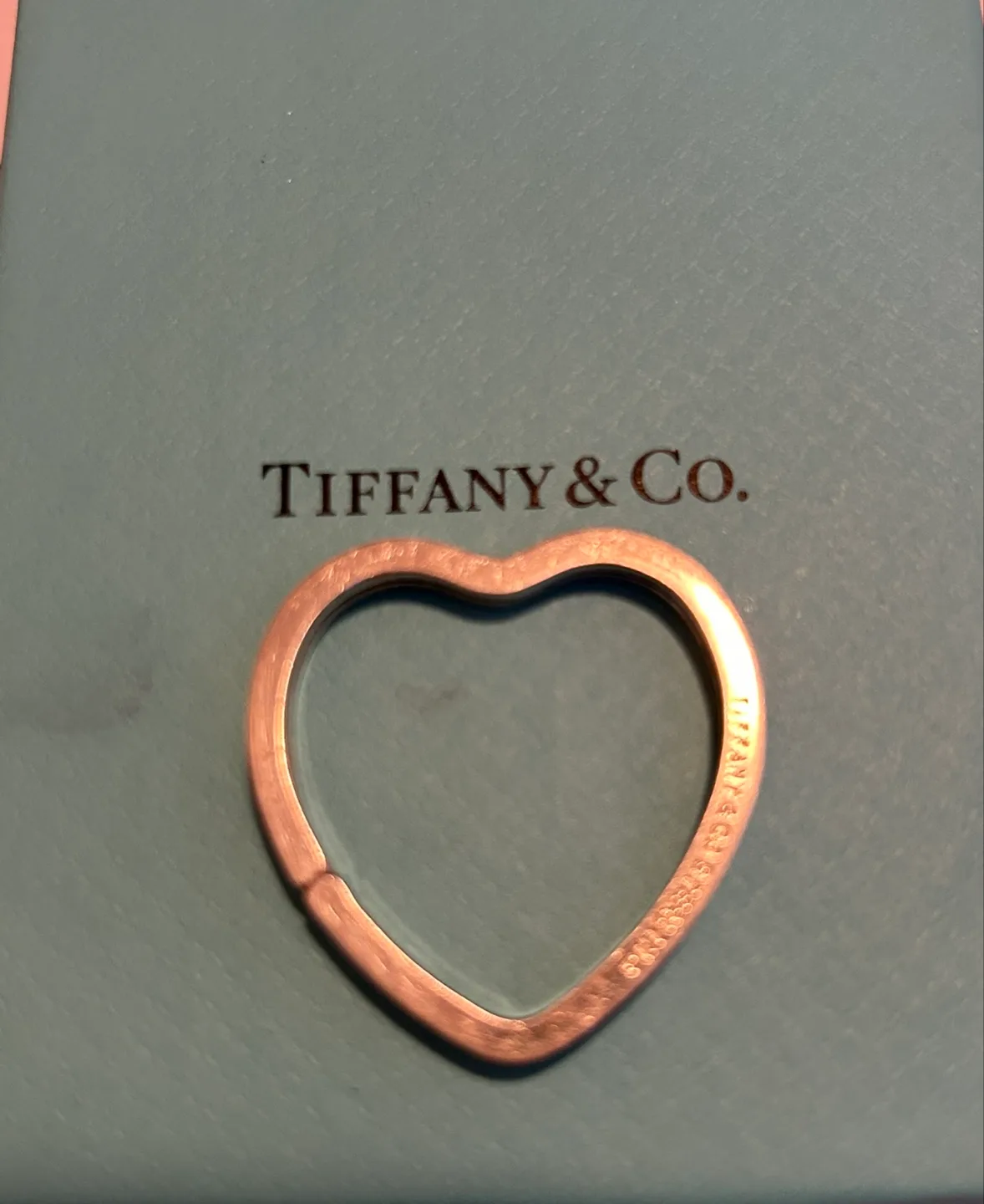 Tiffany & Co. Sterling Silver Heart Key Ring image indicator(10)