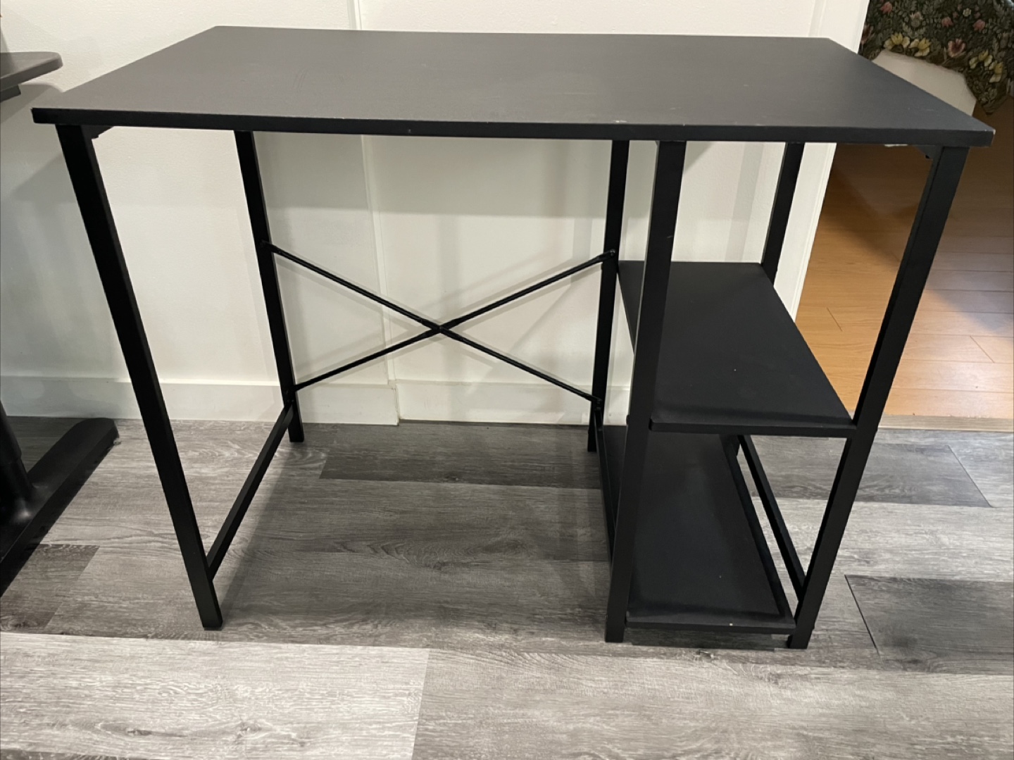 Black Desk with Shelves - photo 2