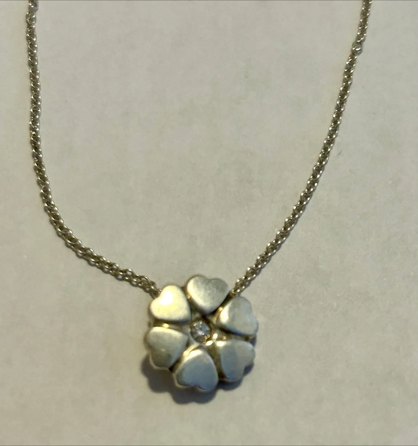 Tiffany & Co. Silver Flower Pendant Necklace image indicator(2)