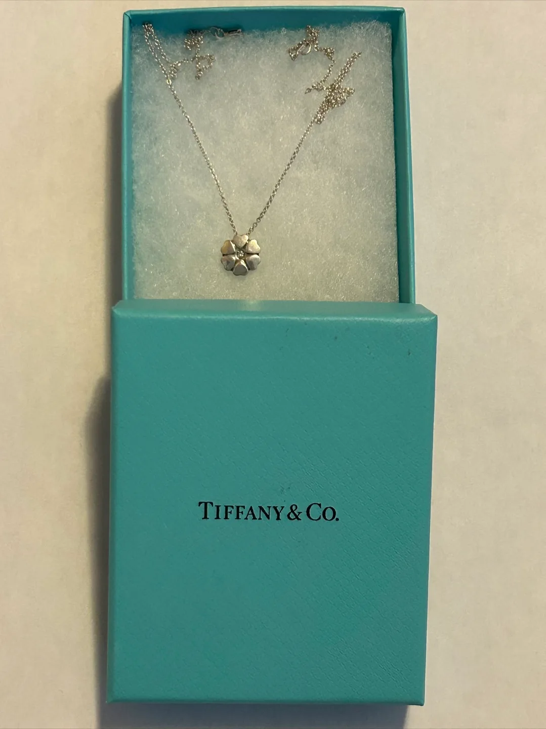 Tiffany & Co. Silver Flower Pendant Necklace image indicator(7)