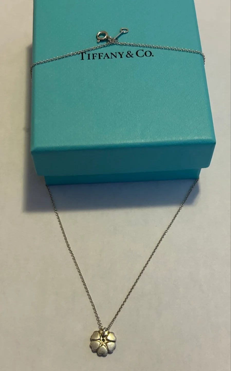 Tiffany & Co. Silver Flower Pendant Necklace image indicator(6)