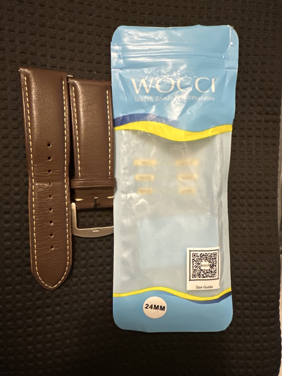 Wocci 24mm Brown Leather Watch Band - New - photo 3