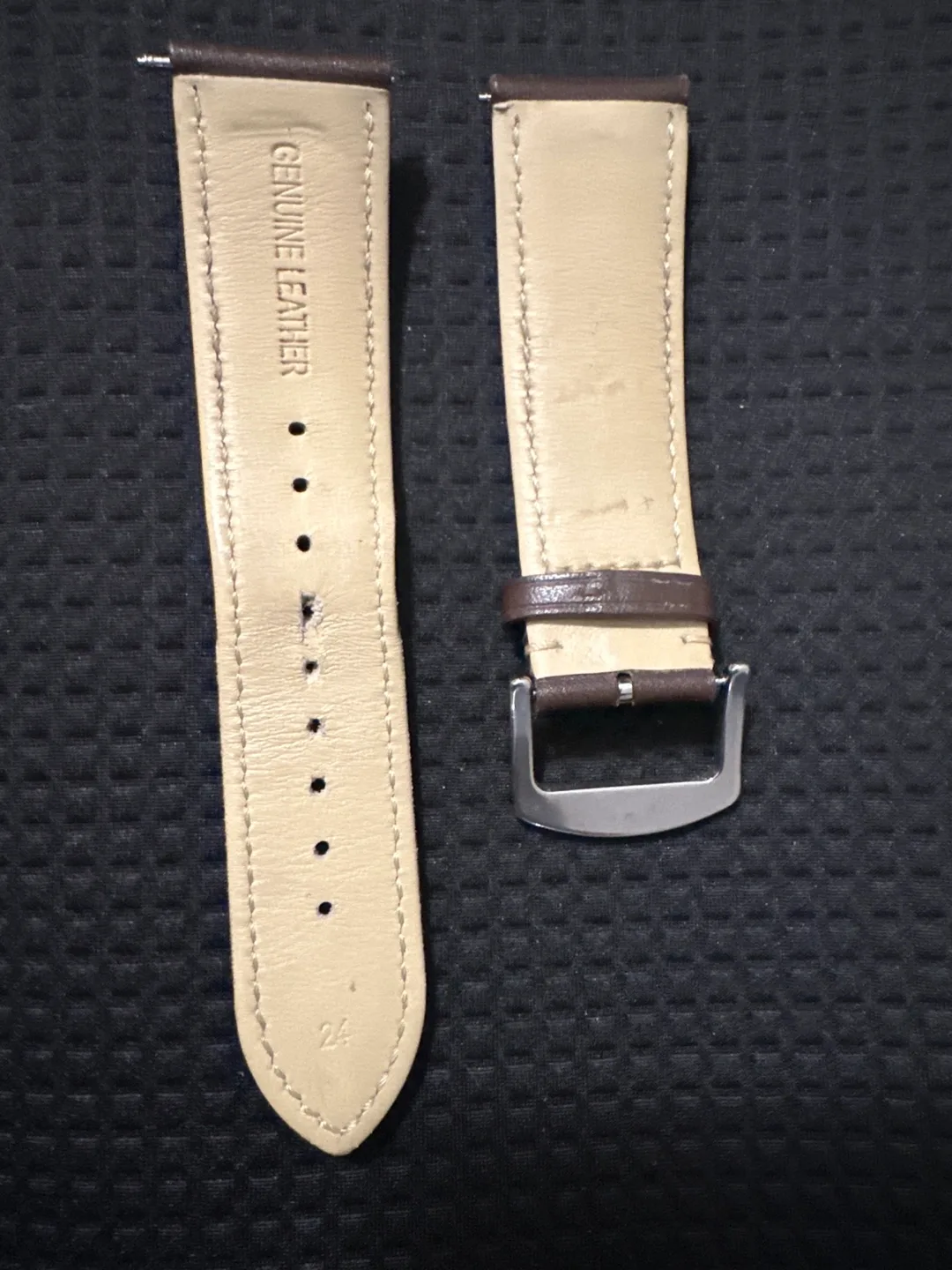 Wocci 24mm Brown Leather Watch Band - New image indicator(2)