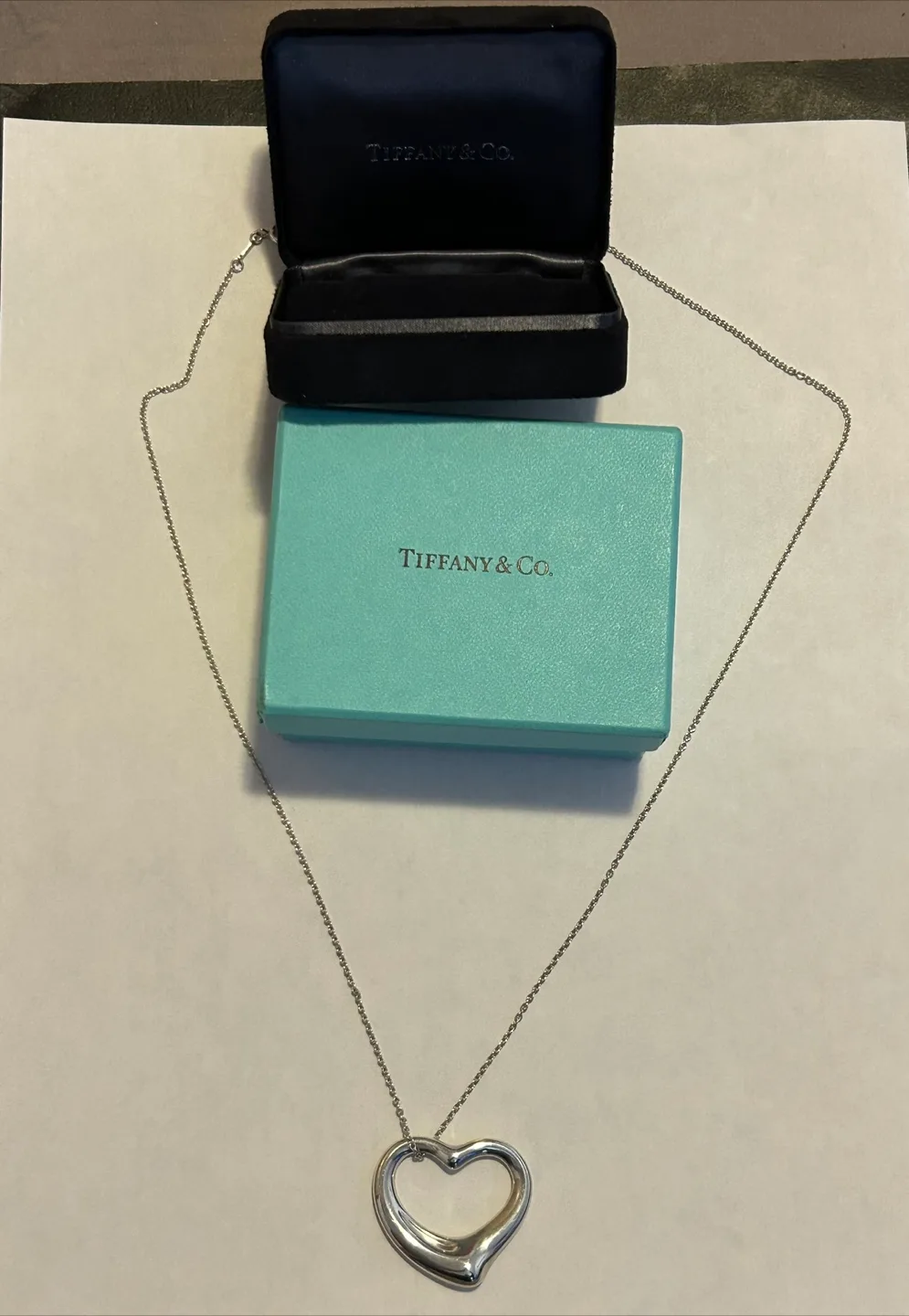 Tiffany & Co. Open Heart Pendant Necklace image indicator(3)