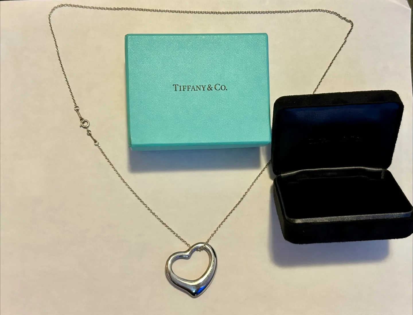 Tiffany & Co. Open Heart Pendant Necklace image indicator(10)