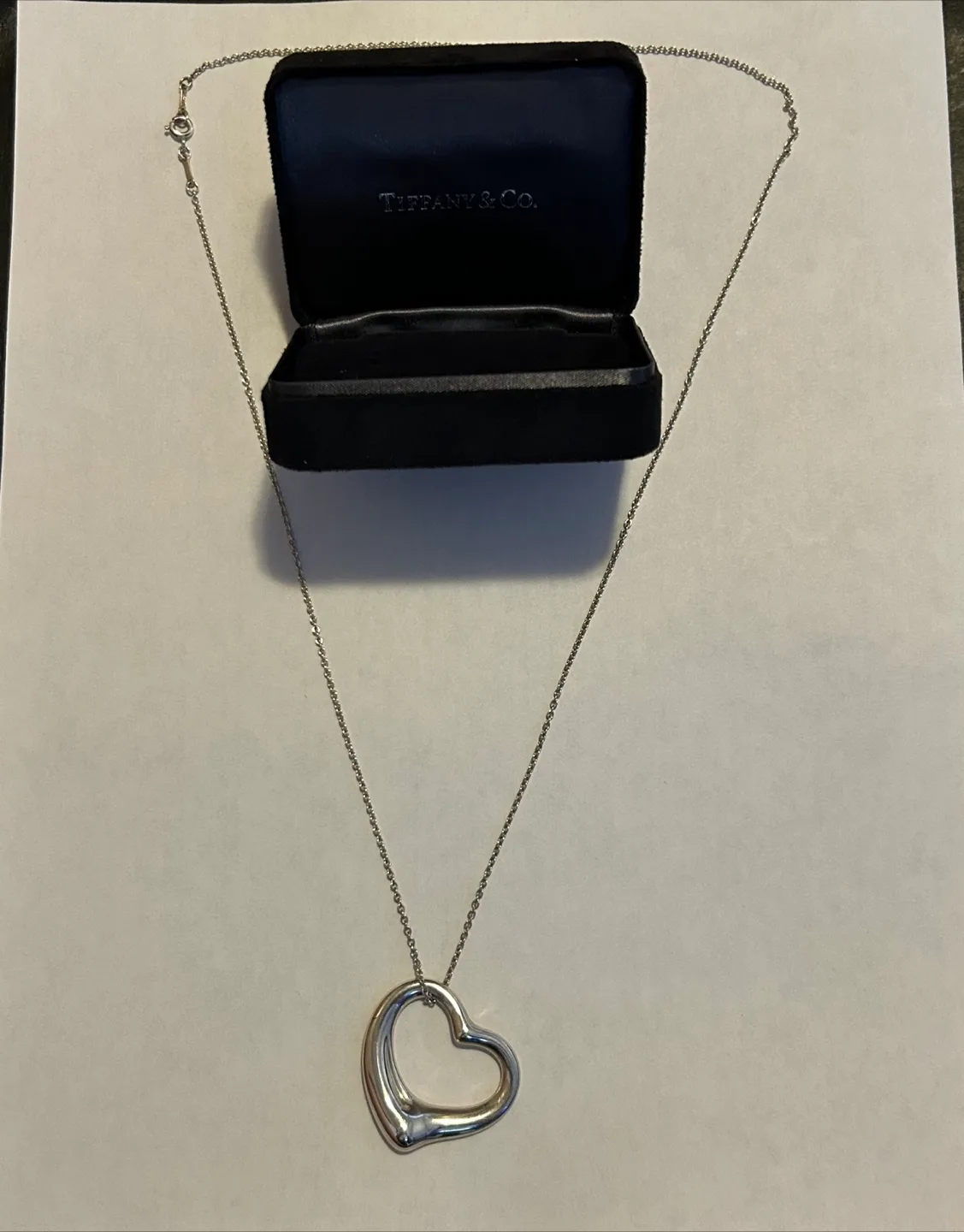Tiffany & Co. Open Heart Pendant Necklace image indicator(7)