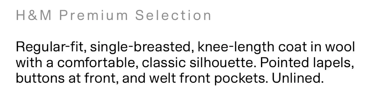 Men’s H&M Premium Wool Coat - Navy Blue image indicator(4)