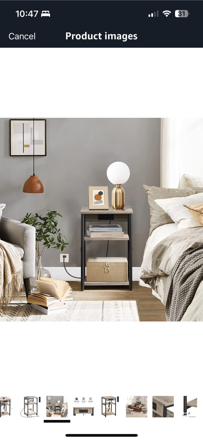 Nightstand with Charging Station