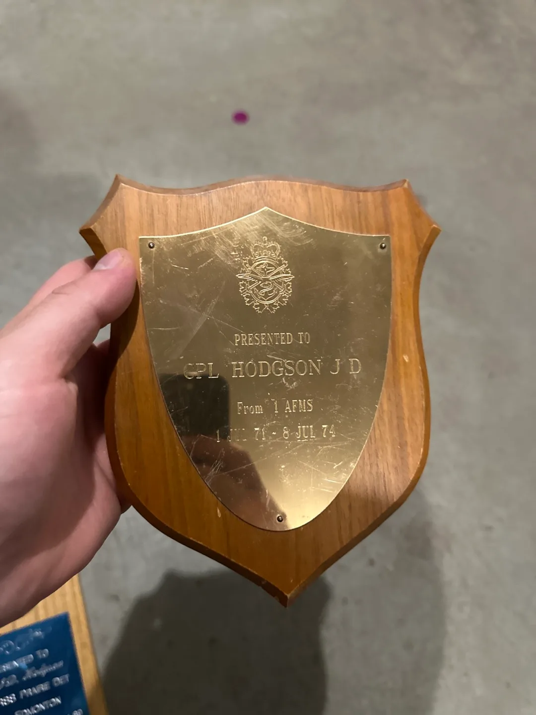 Vintage Military Presentation Plaque thumbnail