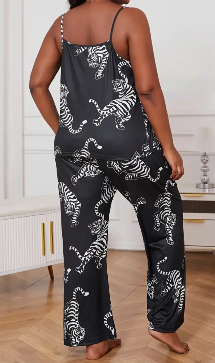 2XL Black Tiger Print Lounge Set - Same Day Availability image indicator(8)