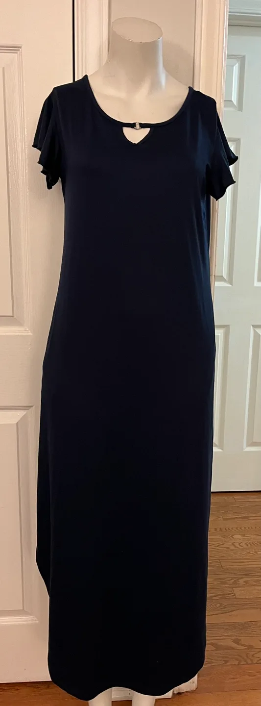 MISFAY Navy Blue Maxi Dress Size S image indicator(6)