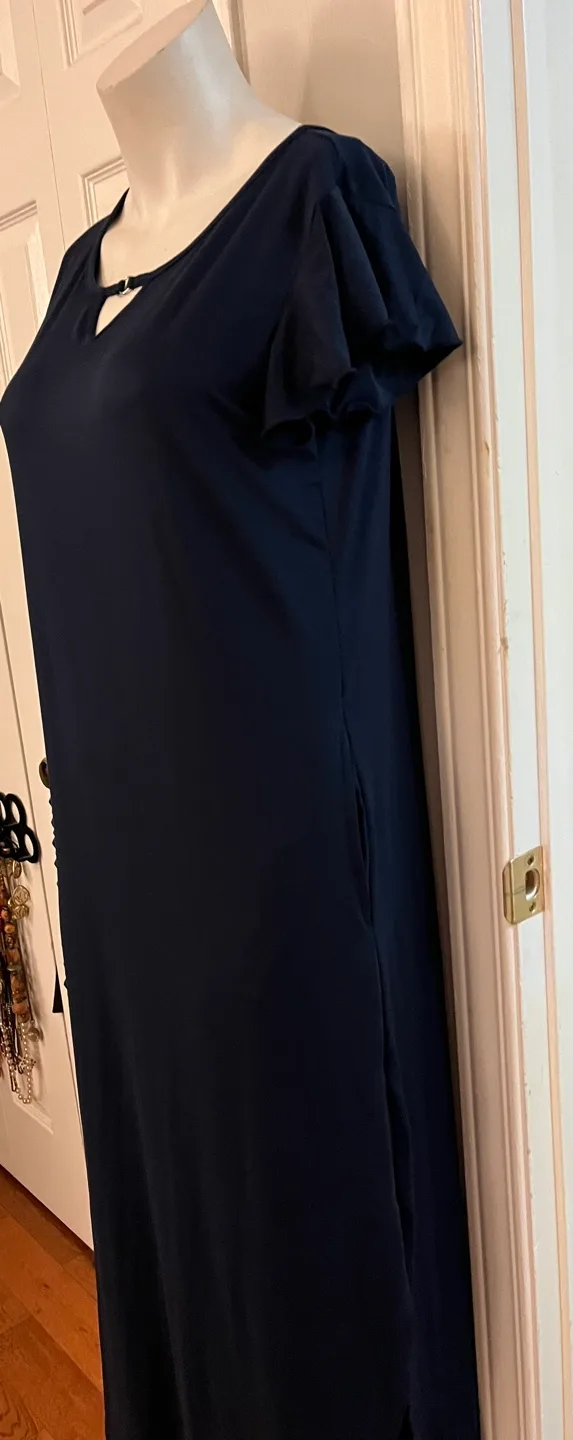MISFAY Navy Blue Maxi Dress Size S image indicator(2)