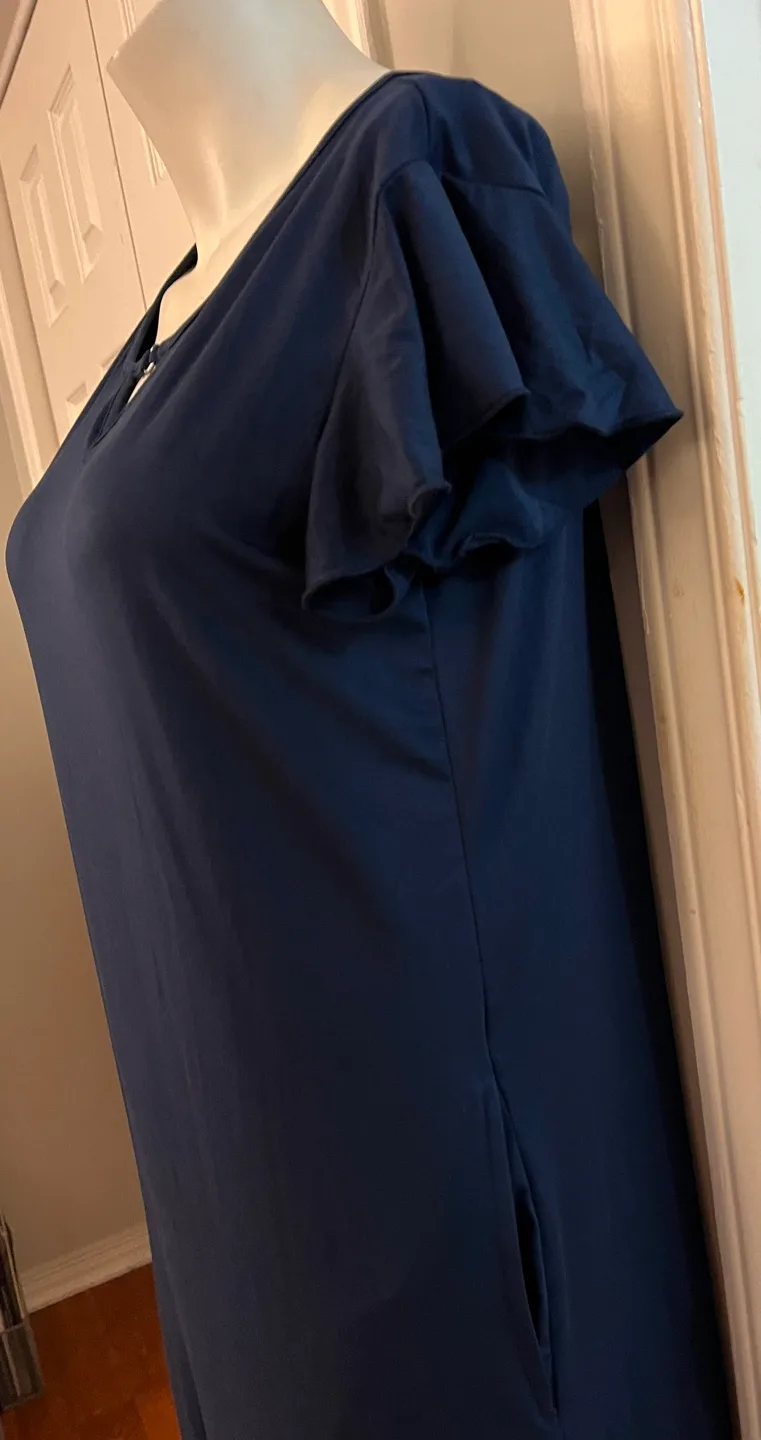 MISFAY Navy Blue Maxi Dress Size S image indicator(4)