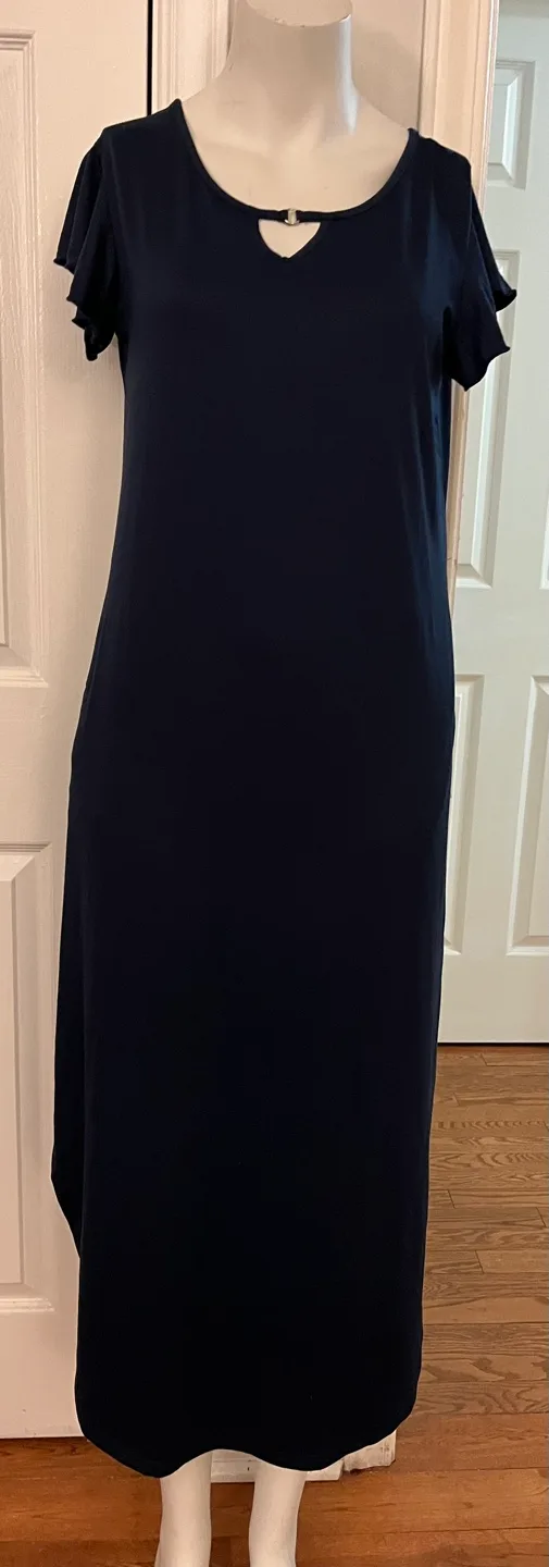 MISFAY Navy Blue Maxi Dress Size S image indicator(8)