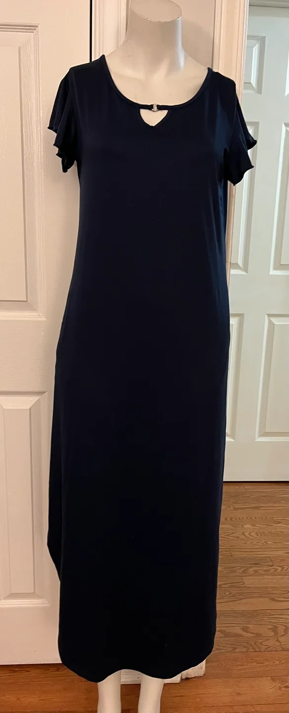 MISFAY Navy Blue Maxi Dress Size S image indicator(7)