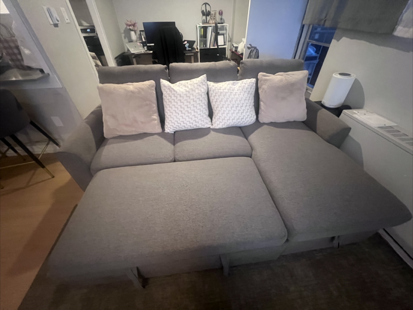 1 year old Carter 2-Piece Sleeper Sectional with Storage Chaise - photo 2