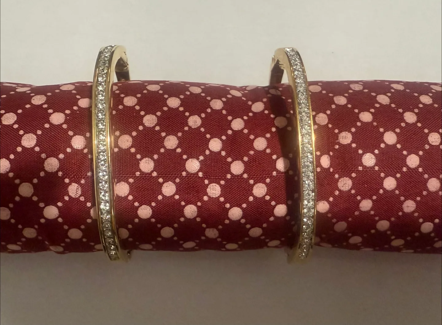 Swarovski Gold Bangle Bracelets with Rhinestones image indicator(5)