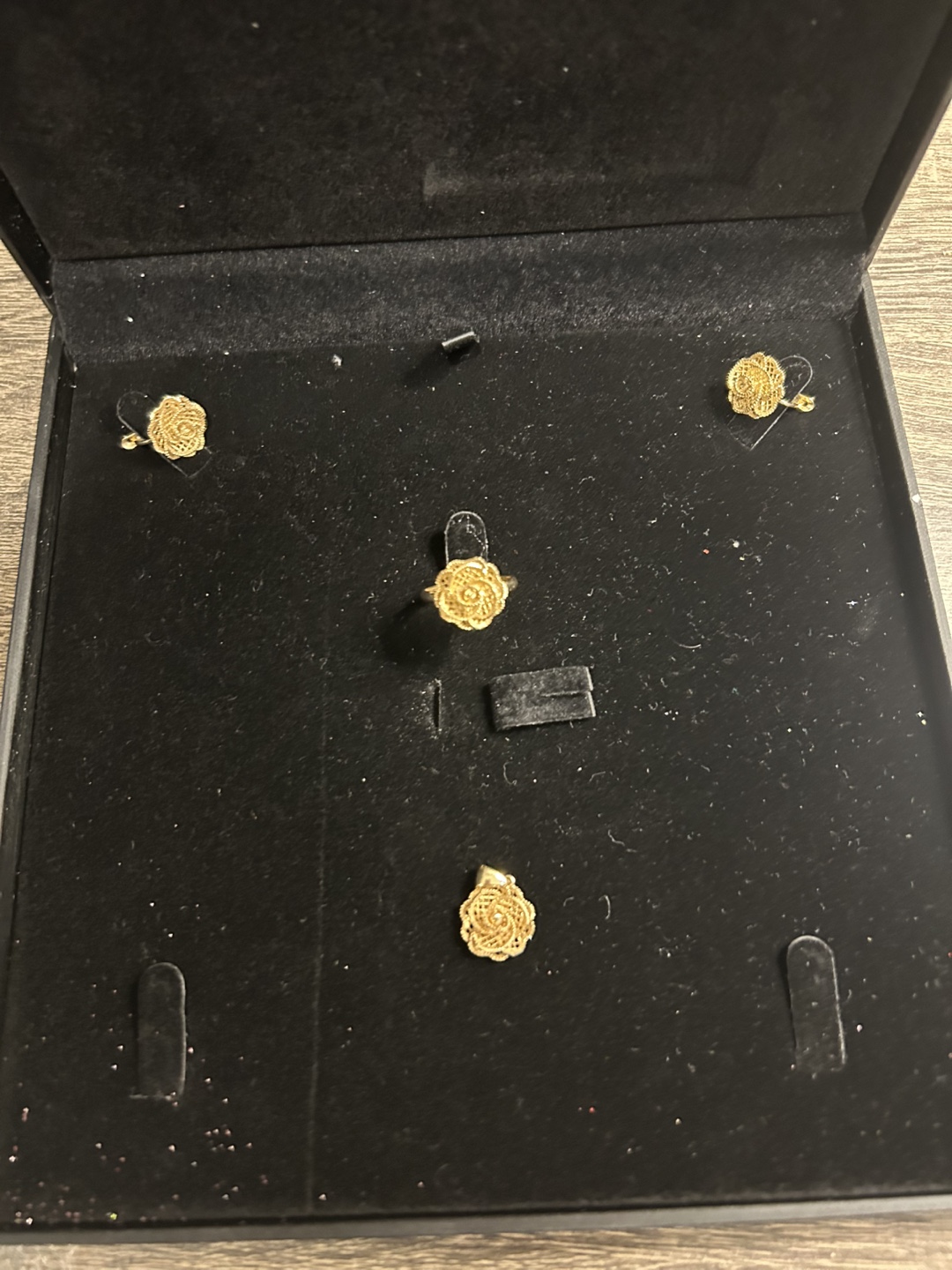 18k Turkish Gold Ring and Pendant Set - photo 2