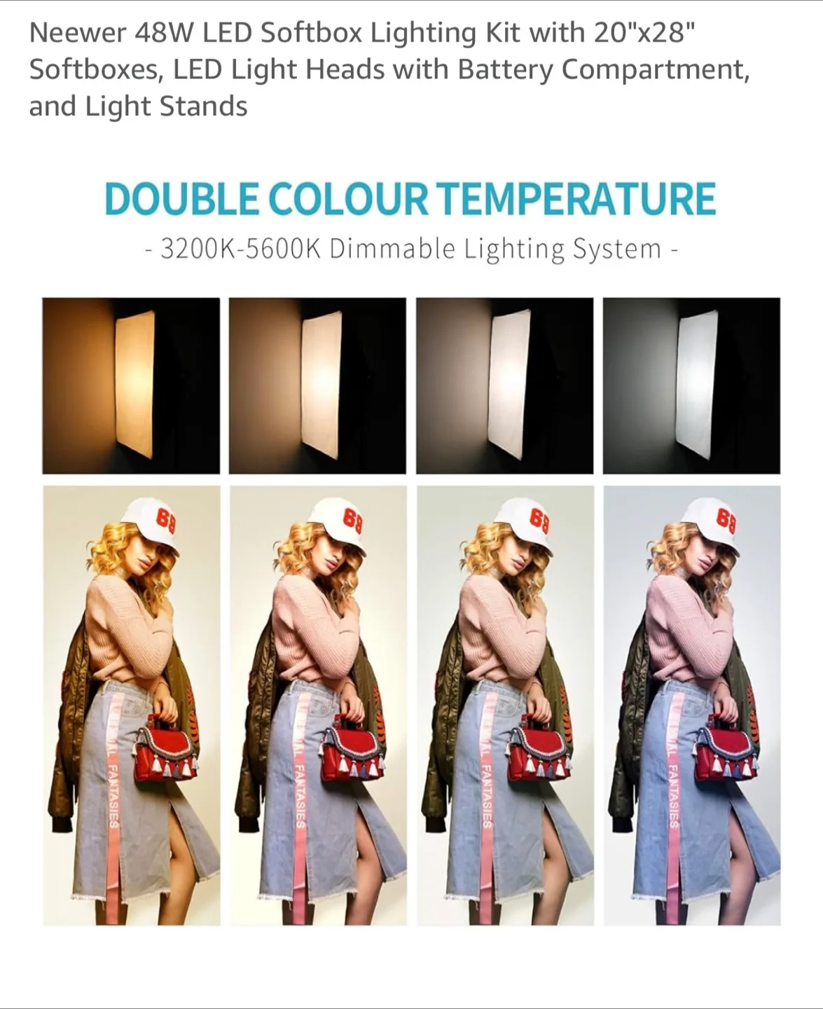 Neewer 48W LED Softbox Lighting Kit (Qty. 2) image indicator(5)