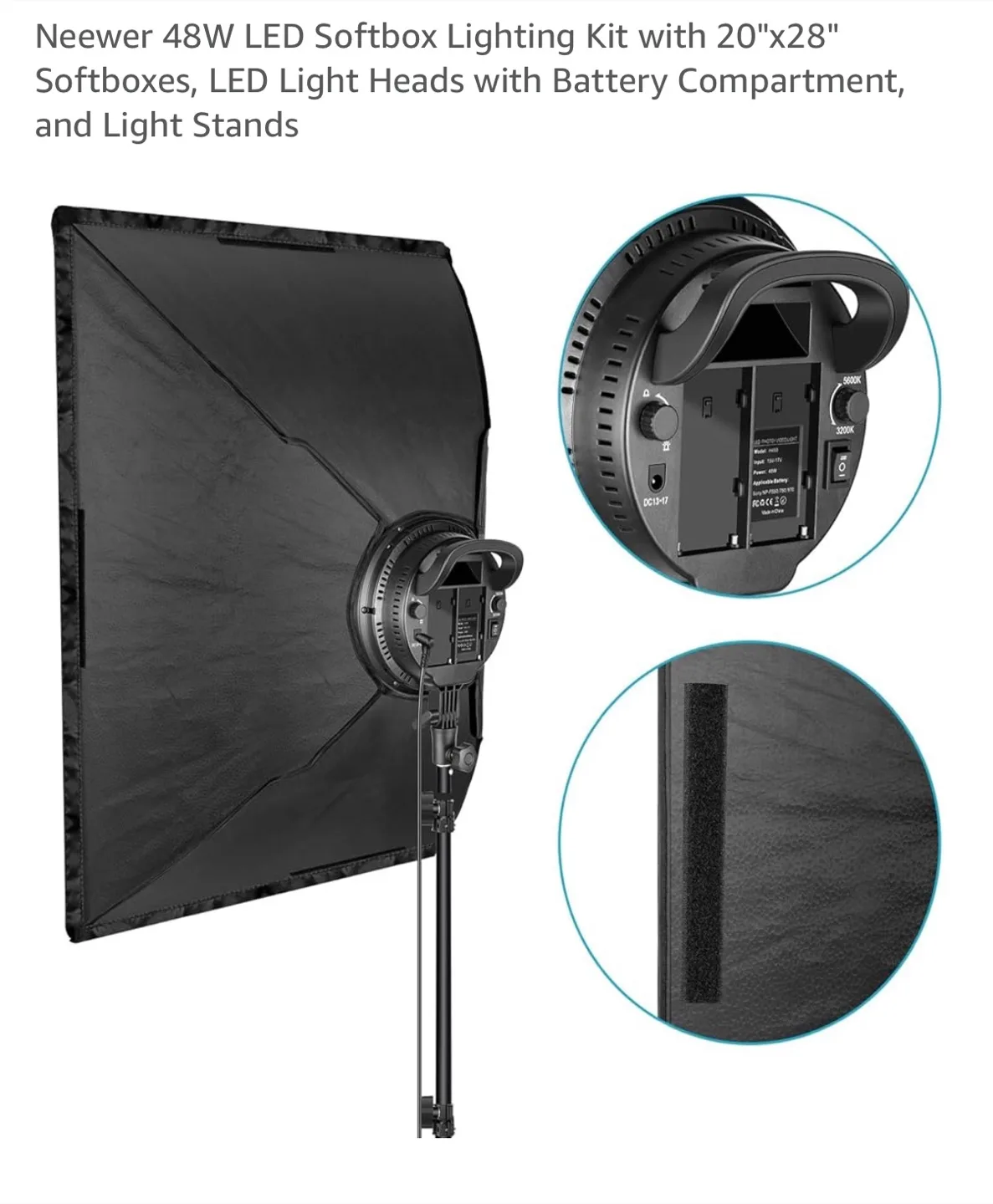 Neewer 48W LED Softbox Lighting Kit (Qty. 2) image indicator(6)