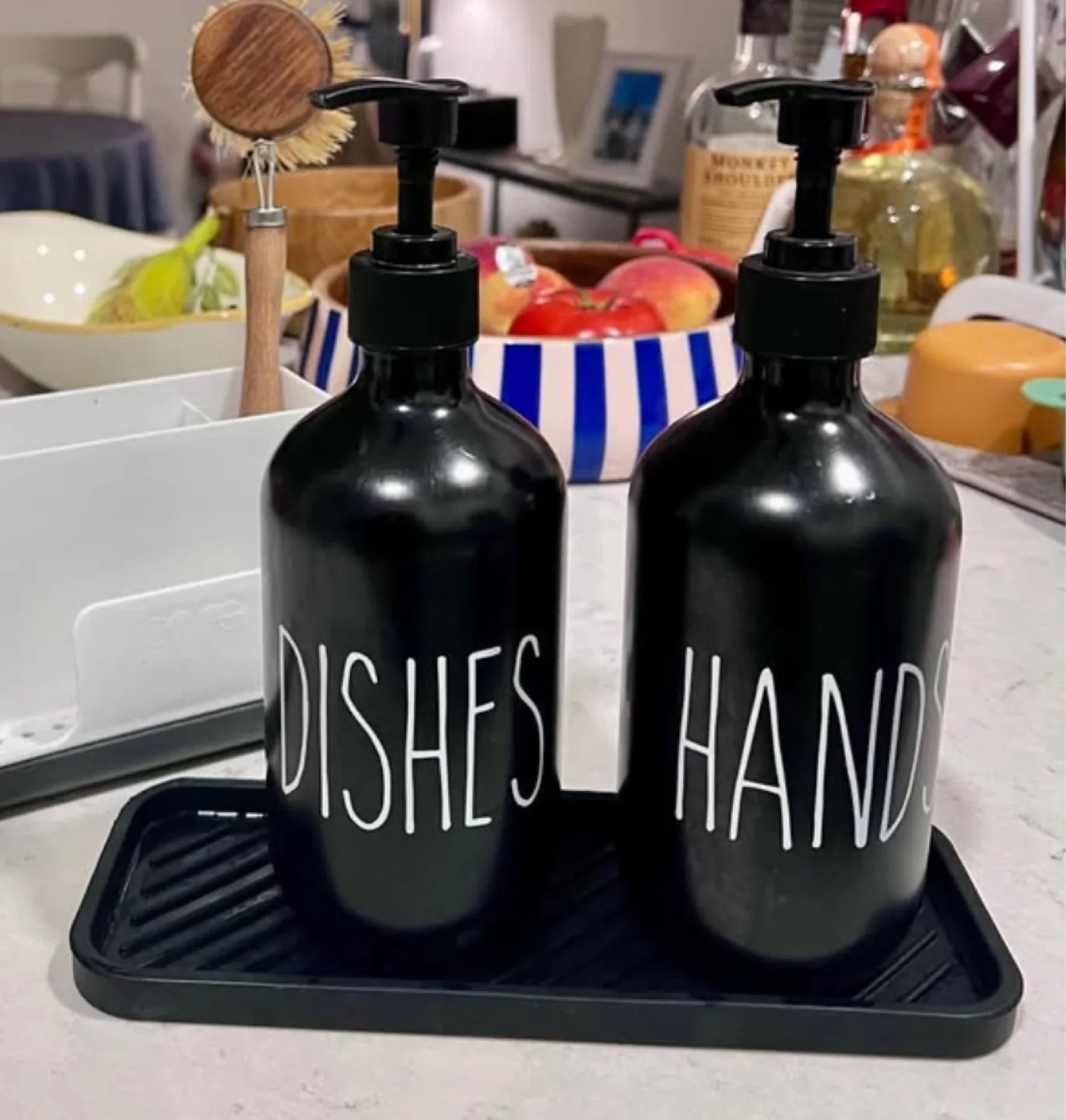 Dishes & Hand Soap Dispensers on a tray thumbnail