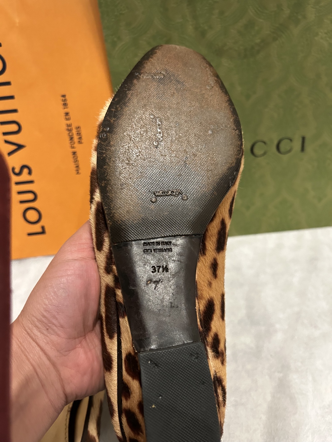 Yves Saint Laurent YSL Leopard Print Flats  371/2 - photo 3