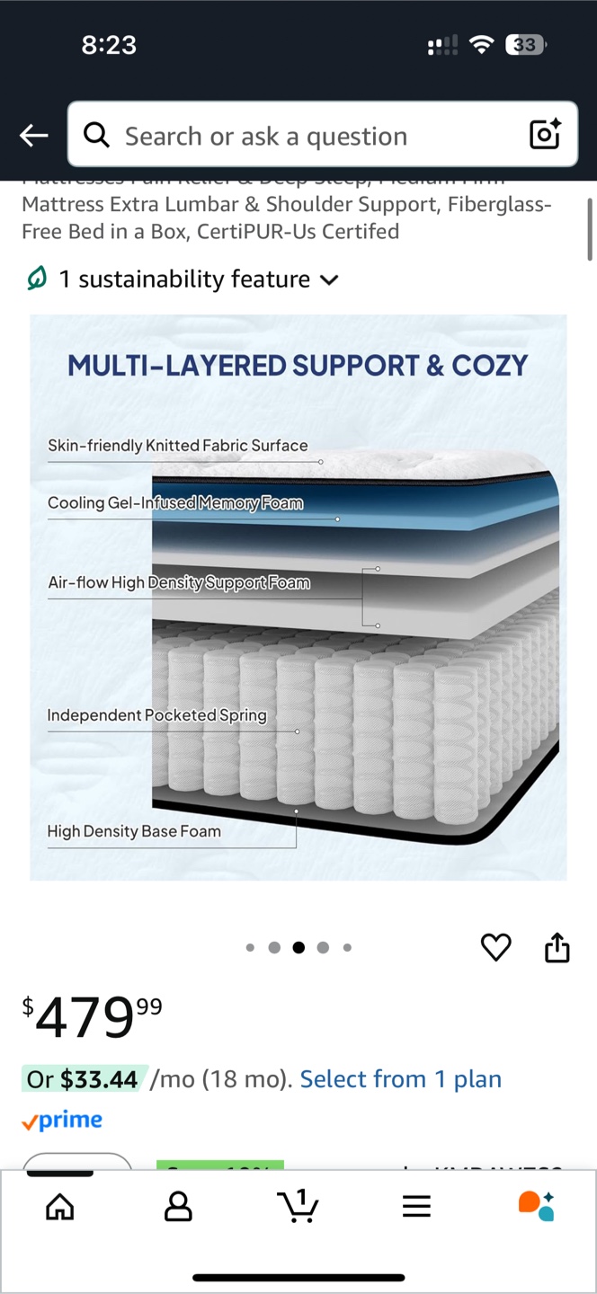 King Mattress, BedStory 10 Inch Hybrid - photo 3