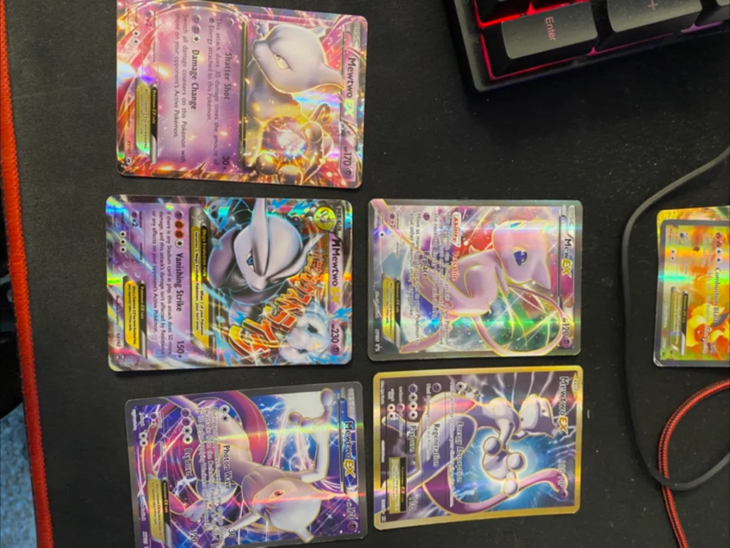 Pokémon Mewtwo EX Cards - Lot of 5 thumbnail