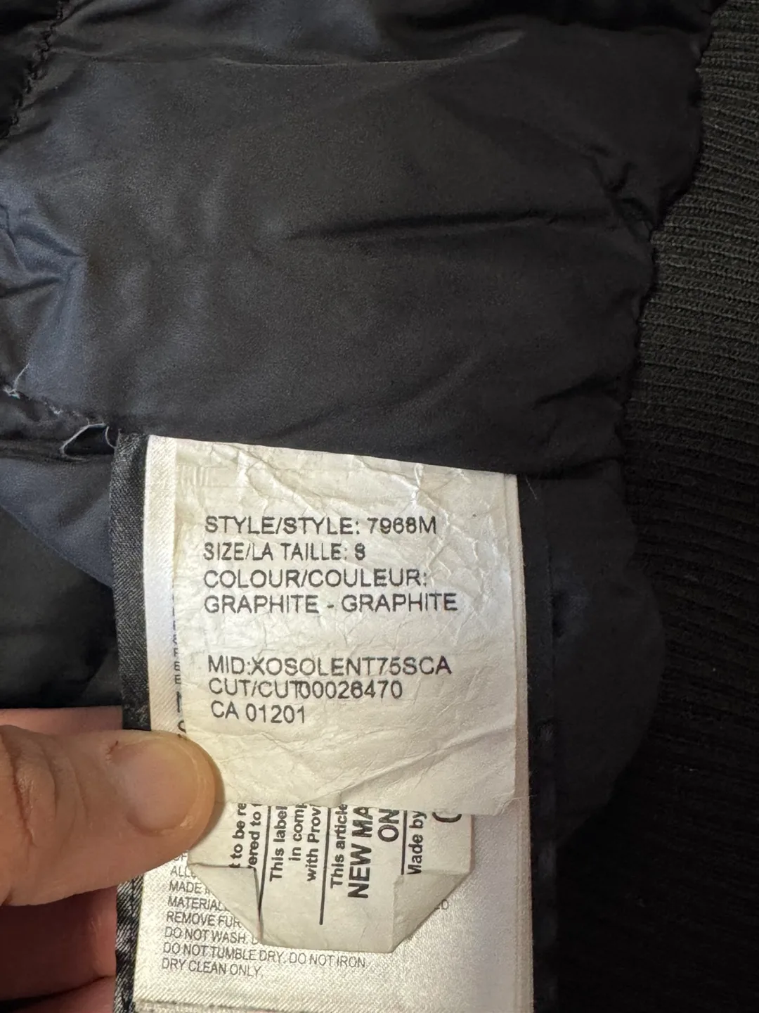 Canada Goose 7968M Graphite Jacket Men Size Small image indicator(4)