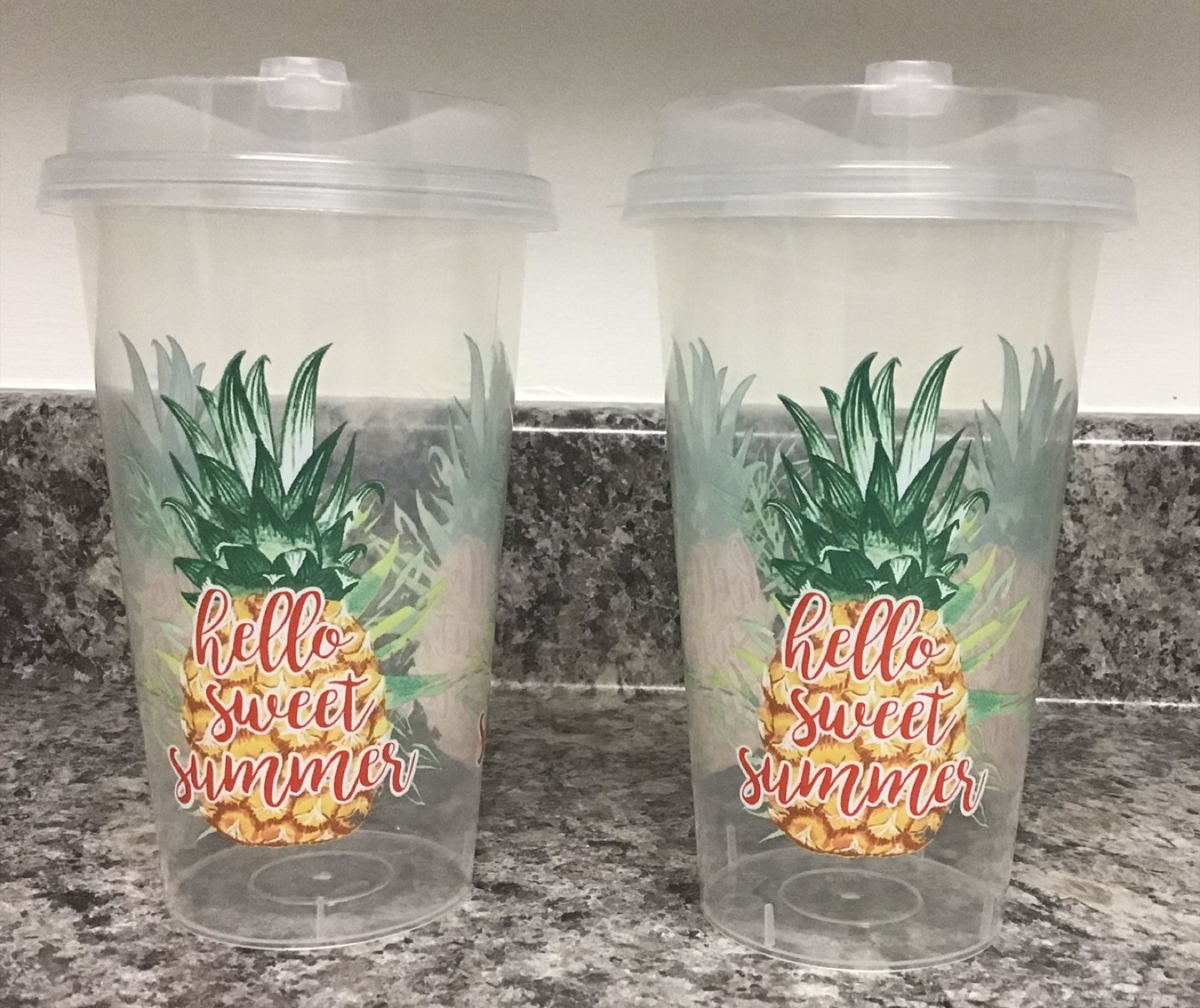 Summer Themed Plastic Drink Tumblers