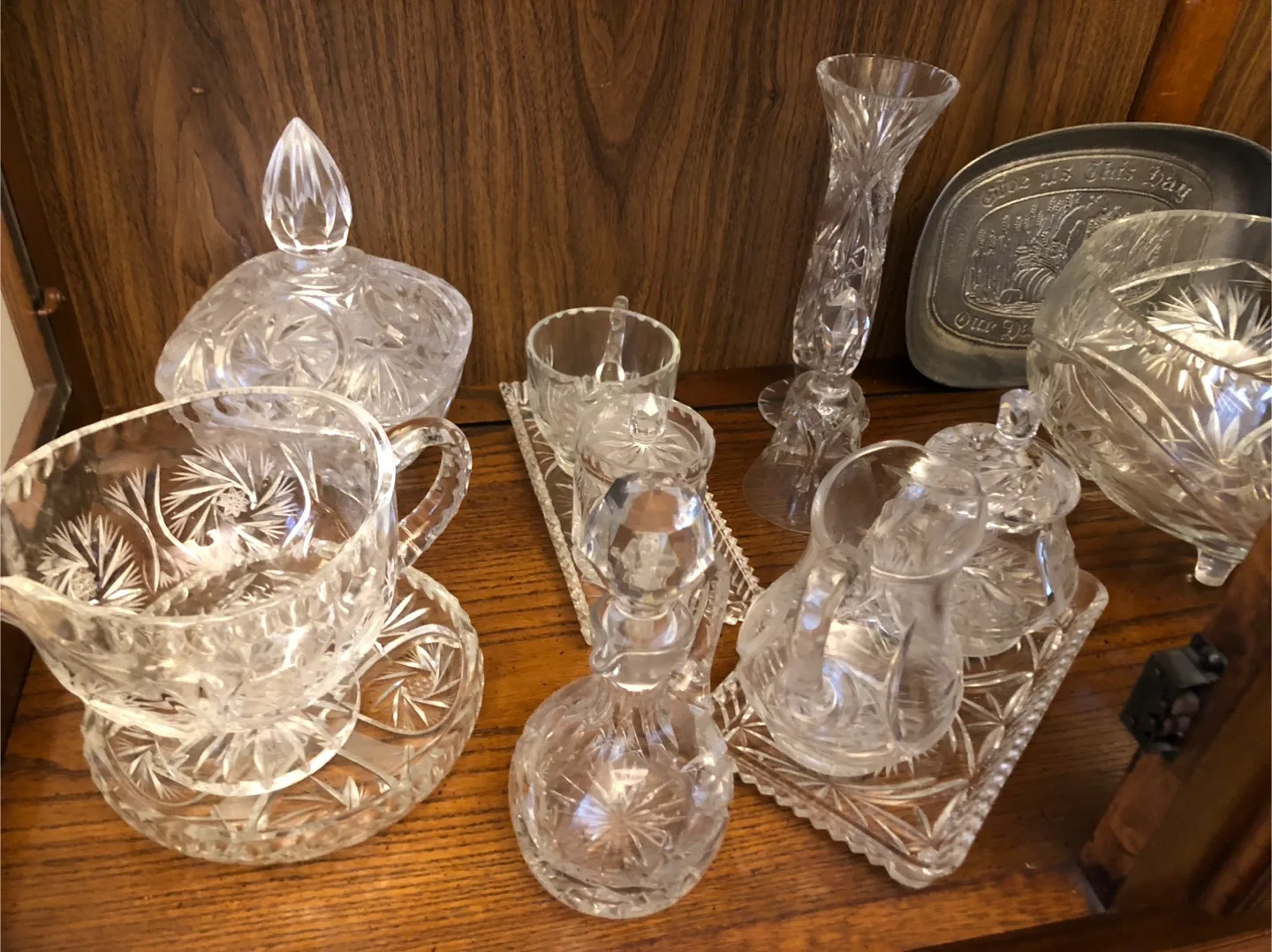 Vintage Pinwheel Crystal Glassware Collection