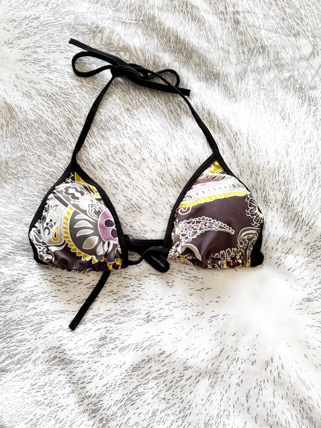 Paisley Pattern String Bikini Set - Size Small image indicator(3)