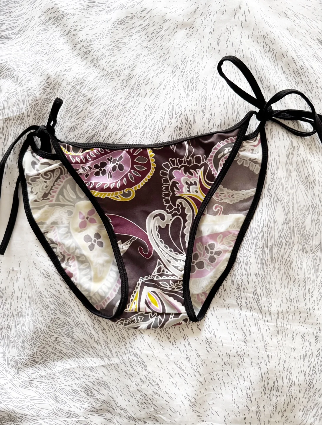 Paisley Pattern String Bikini Set - Size Small image indicator(4)