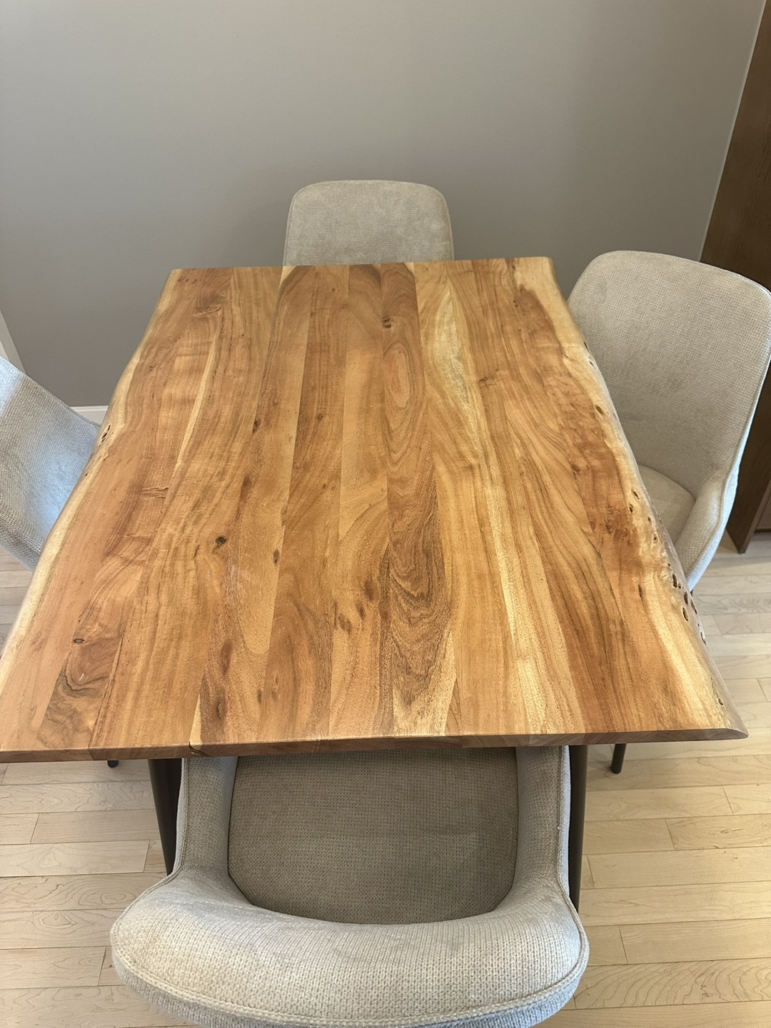 Live Edge Wood Dining Table with 4 Chairs - photo 4