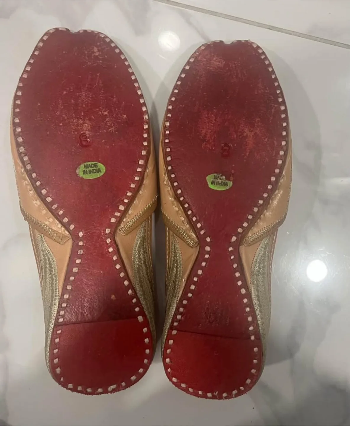 Gold Embroidered Punjabi Jutti  - Size 8 image indicator(3)