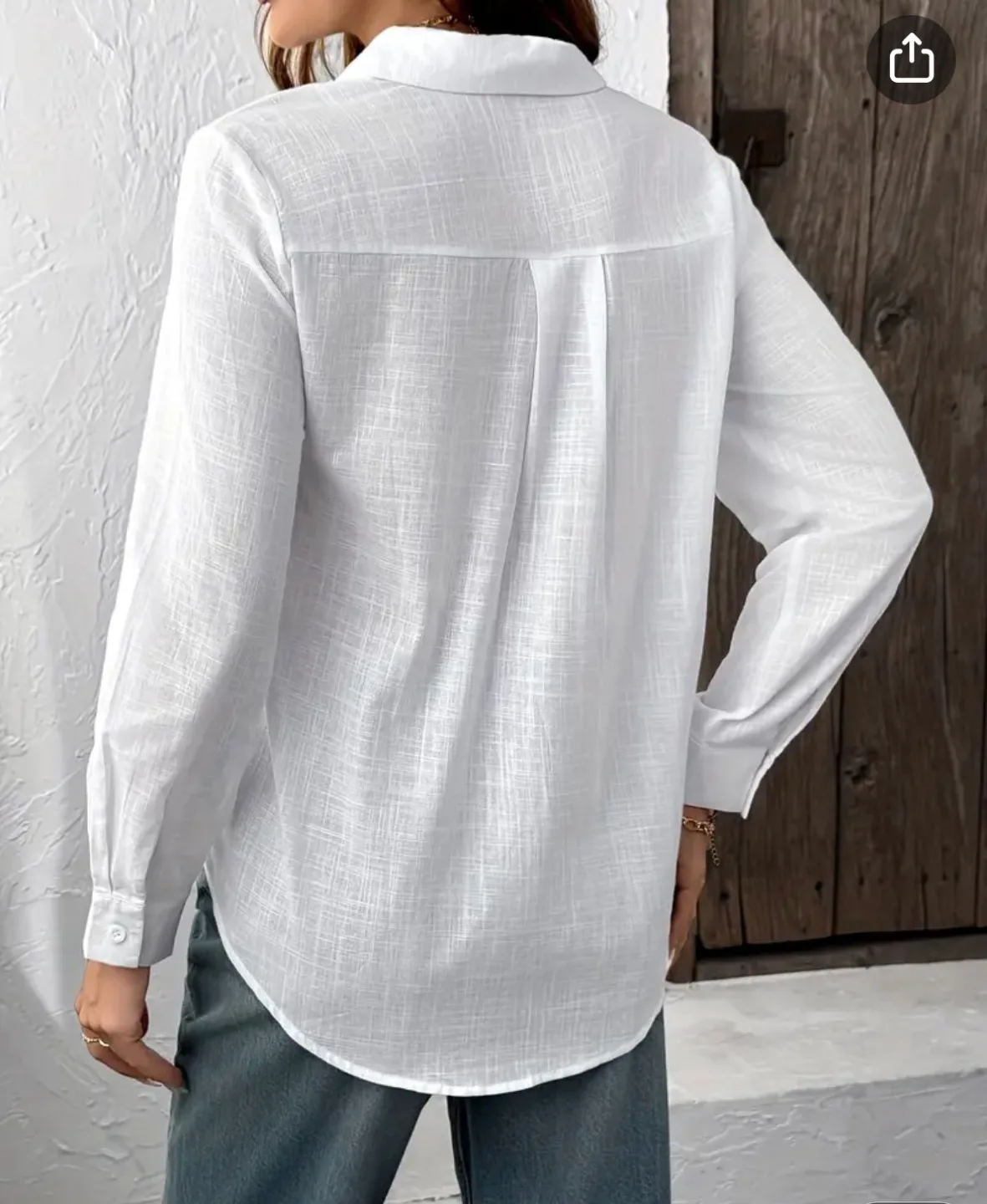 White Button-Up Shirt - Size M image indicator(10)