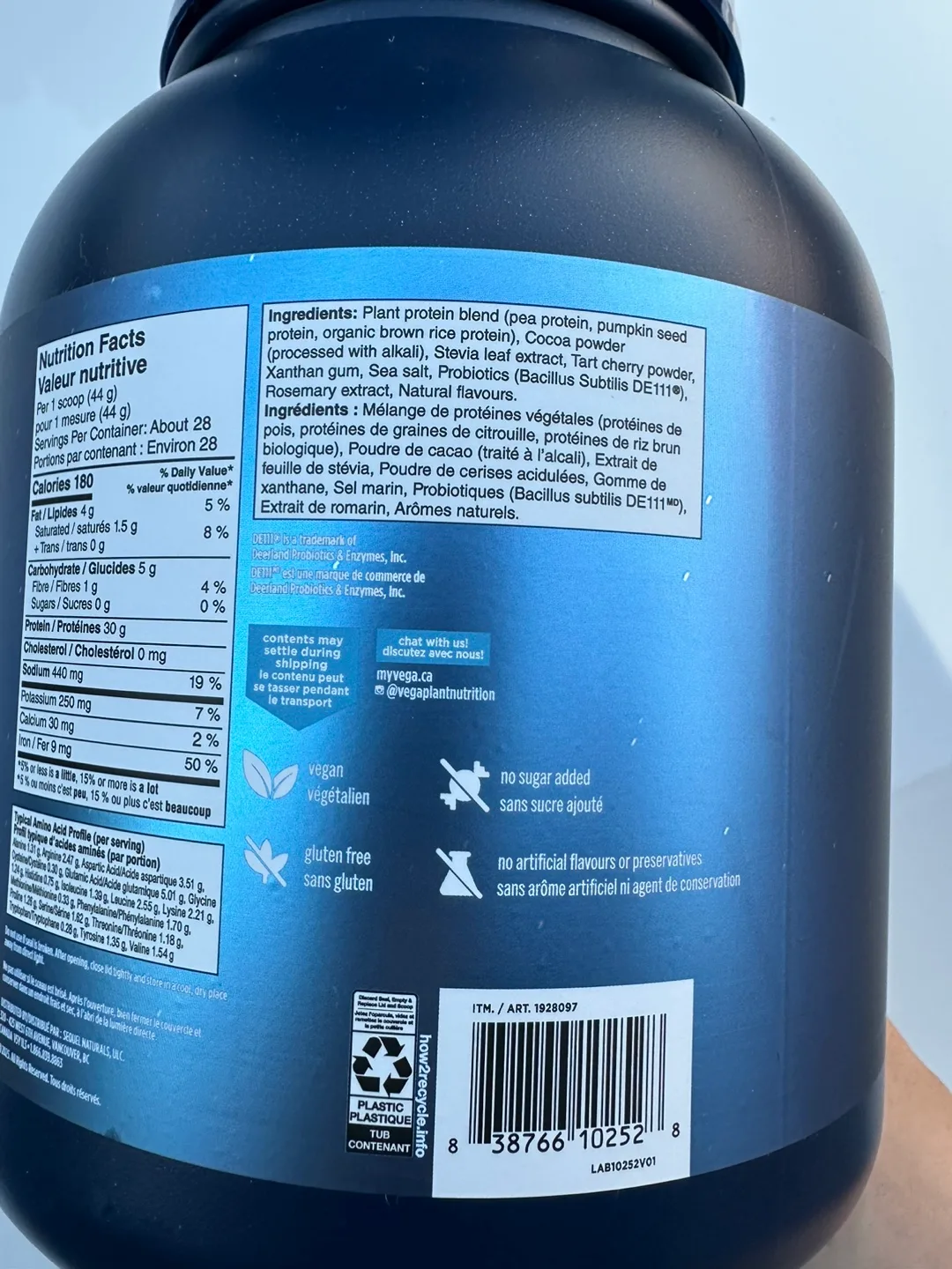 Vega Protein & Recovery - Creamy Chocolate, 1.23kg image indicator(3)