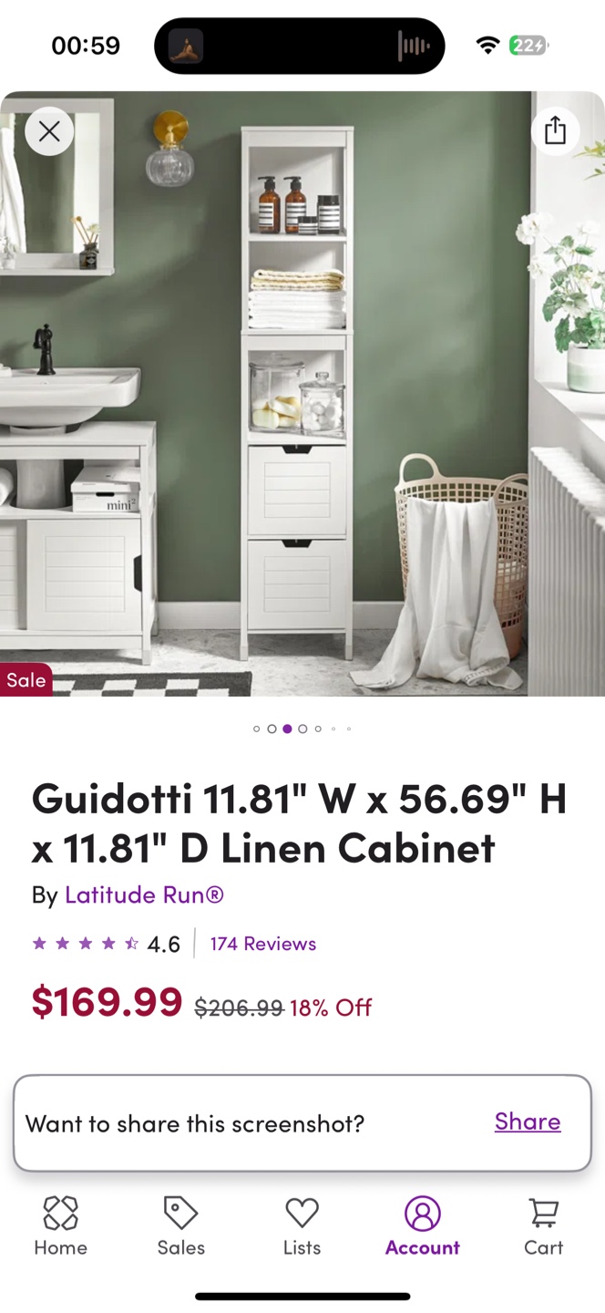 White Linen / Bathroom Cabinet – Great Conditionn - photo 2