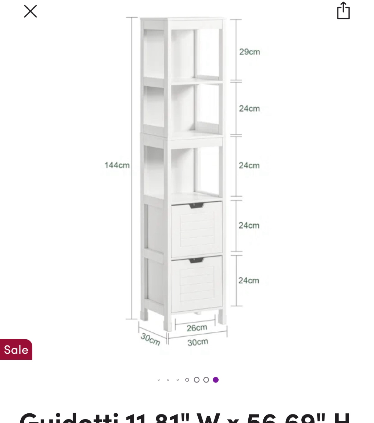 White Linen / Bathroom Cabinet – Great Conditionn - photo 3