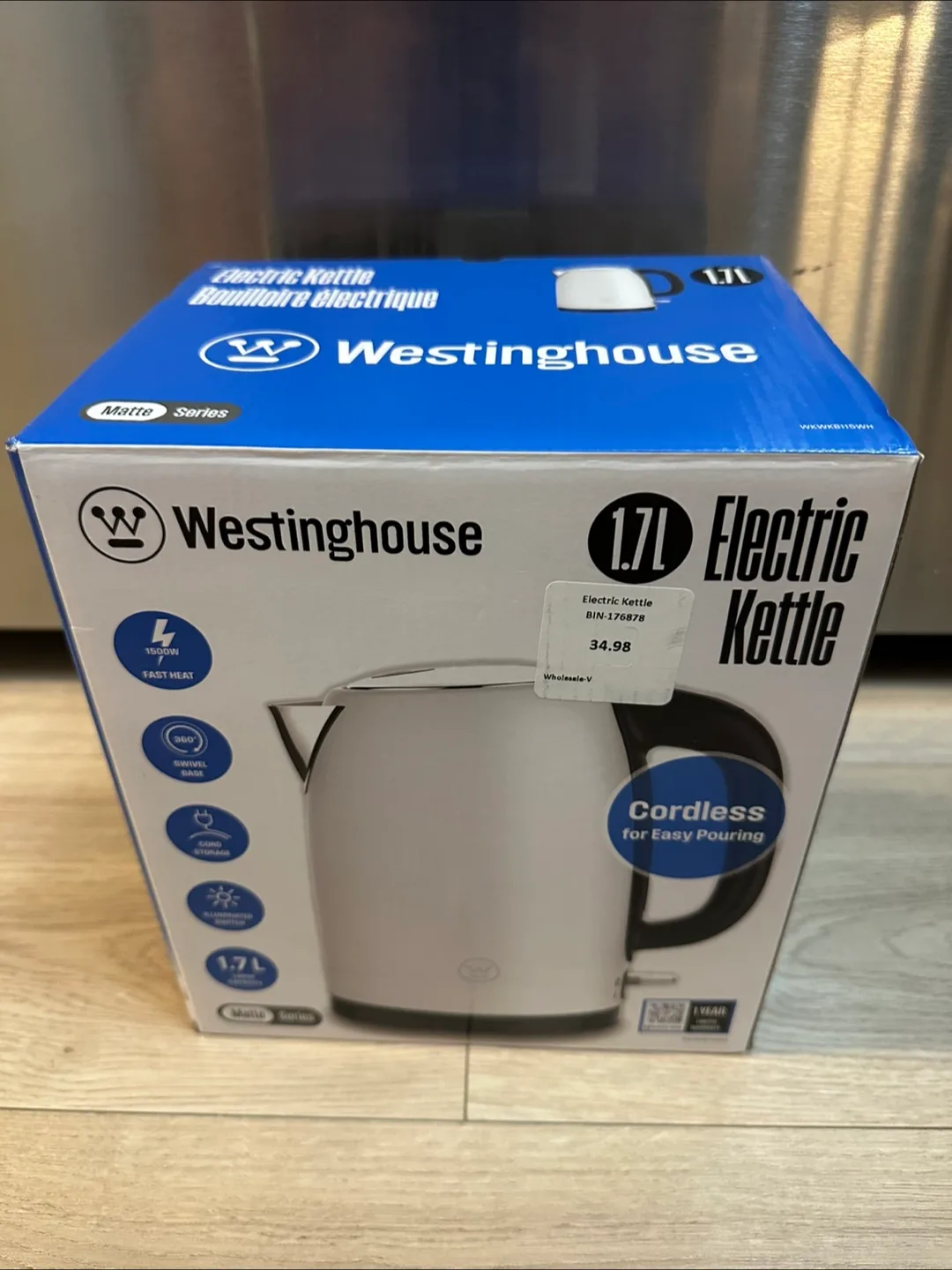 Westinghouse 1.7L Electric Kettle - New in Box thumbnail
