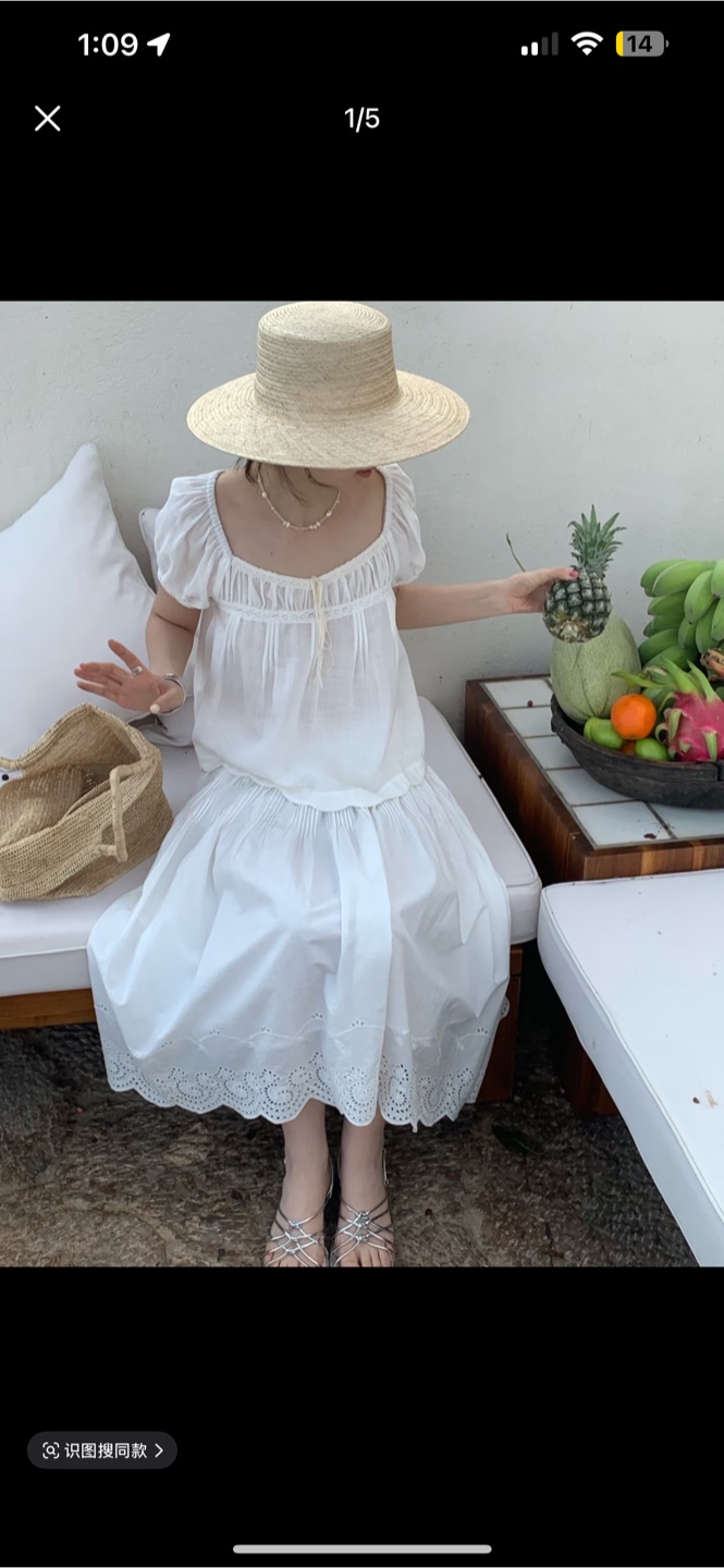 Lace Trimmed Blouse - Cream - photo 2