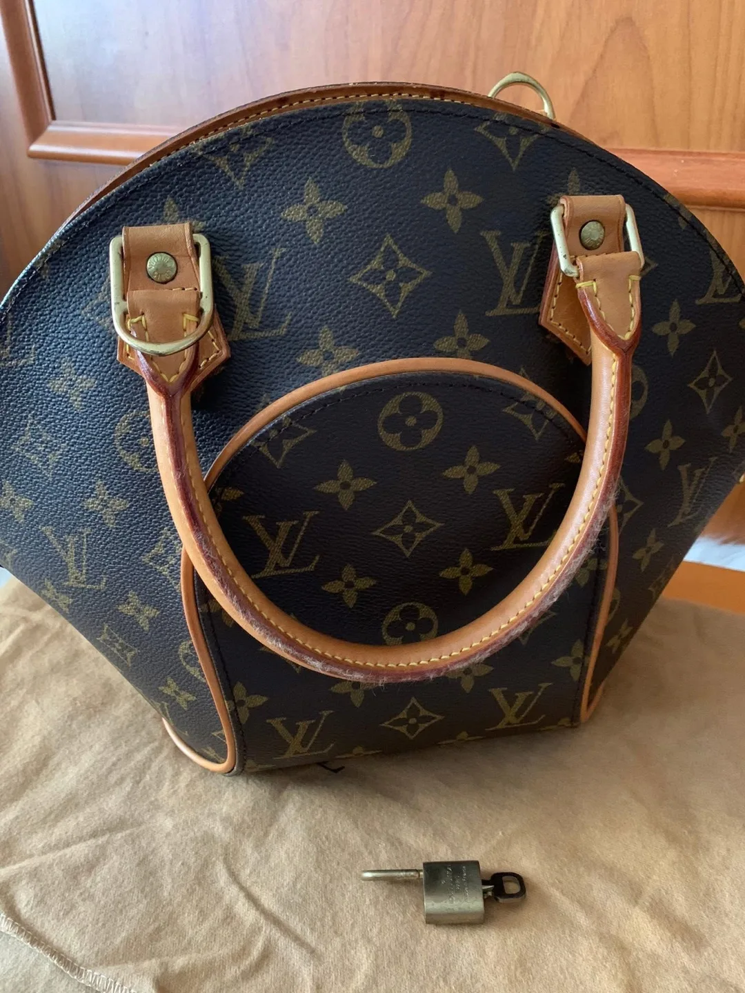 LV Ellipse Monogram Tote PM Size image indicator(10)