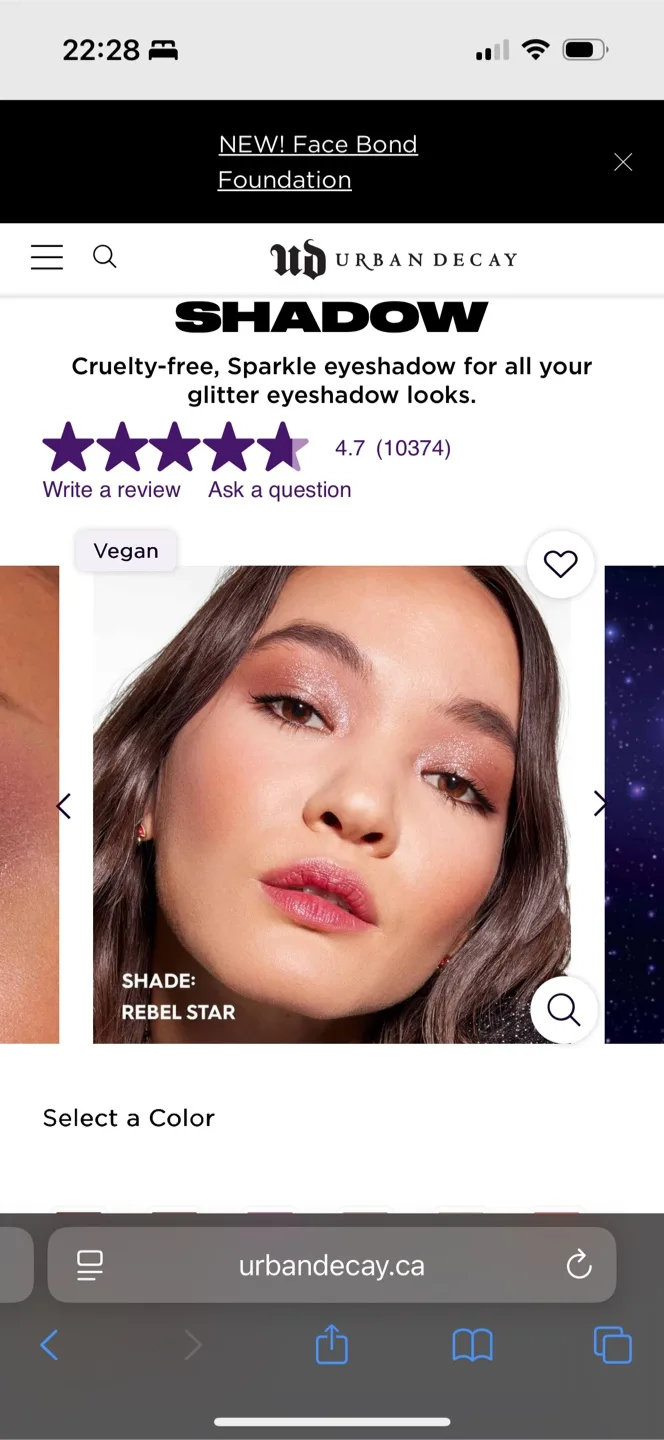 Brand new in box Urban Decay Moondust Shadow - Rebel Star image indicator(5)