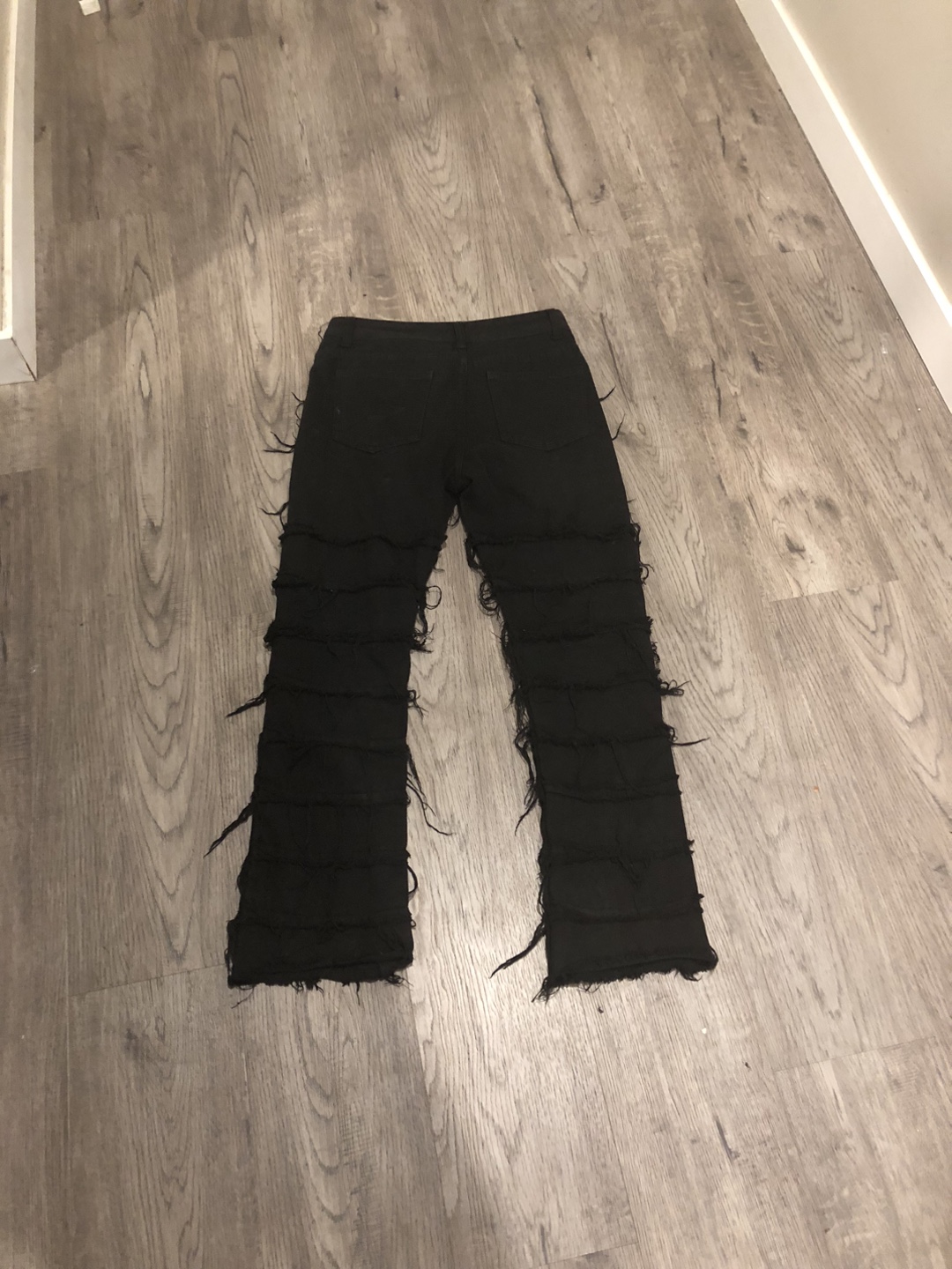 Black Layered Fringe Pants - photo 2